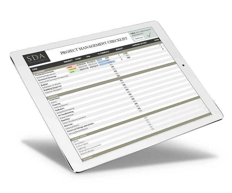 property management checklist on an ipad